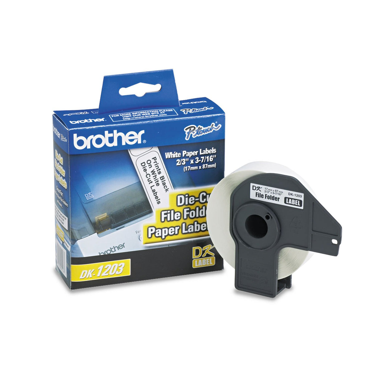 Brother White / 1 Roll / File Folder Label File Folder Labels