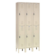 Double Tier Locker by Global Industrial – Alloy Steel, Tan, Model 652175TN