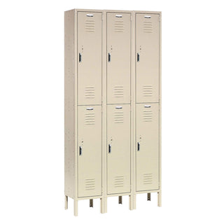 Double Tier Locker by Global Industrial – Alloy Steel, Tan, Model 652175TN