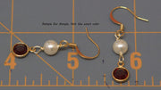 Crystal Channel Drop Dangle Earring - Emerald Color by Martiana Jewelry – 1 inch, Crystal, Pearl, Gold Tone Ear Hook, Emerald Color, Model MJ-E109