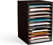 Safco Products Vertical Desktop Sorter, 11 Compartment, Black