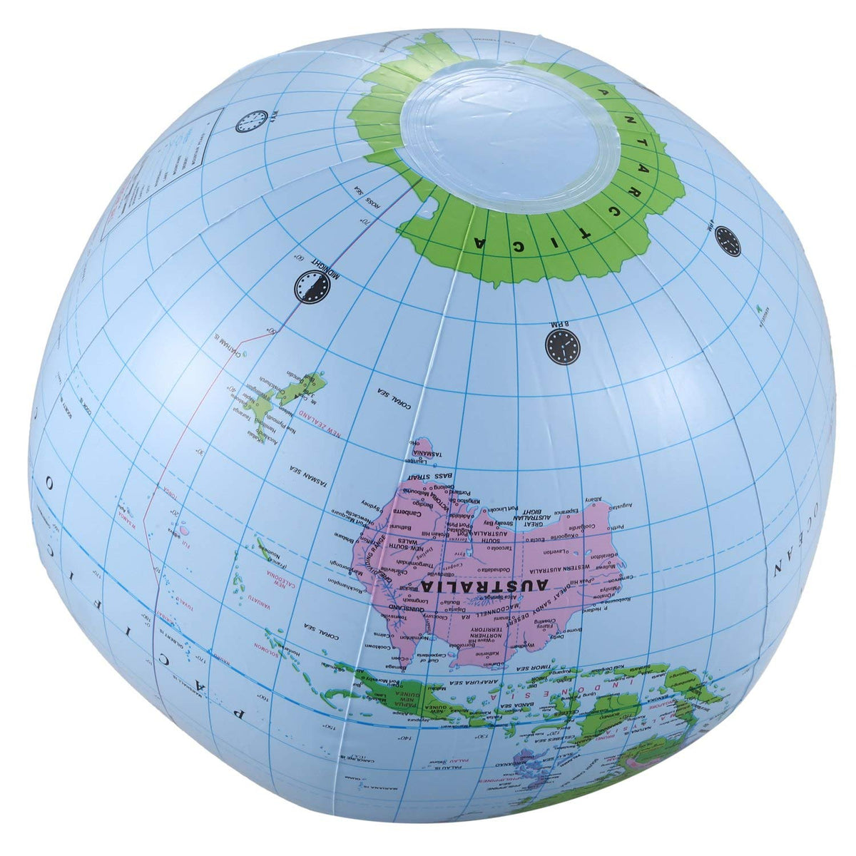 Inflatable Globe Tellurion Geography Balloon Water 40 cm by Hbaebdoo – Large, Polyvinyl Chloride (PVC), Multicolor, Model 067039