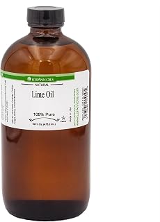 LorAnn Oils Essential Lime Oil, 16 oz, Pure Botanical, Natural Lime Flavor, Steam Distilled, Cold Pressed, All Natural, Gourmet Baking
