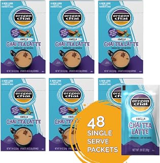 Oregon Chai Vanilla Dry Chai Latte Mix, 8 Count (Pack of 6)