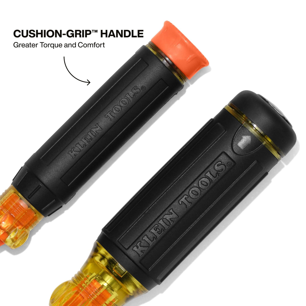 10-in-2 Insulated Multi-Bit and Multi-Bit Precision Screwdriver Set by KLEIN TOOLS – 2-Piece Set, Black/Orange, Model 32310INS