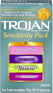 TROJAN Sensitivity Pack Ultra Thin 10 count (Pack of 6)