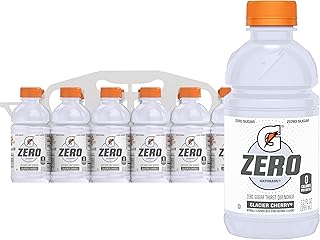 Gatorade G Zero Thirst Quencher, Glacier Cherry, 12 Ounce Bottles, 12 Count