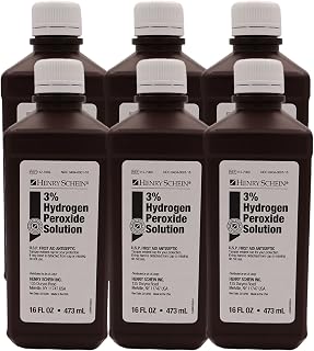 Henry Schein 3% Hydrogen Peroxide, 16 Fl Oz, USP First Aid Antiseptic, 6 Ct