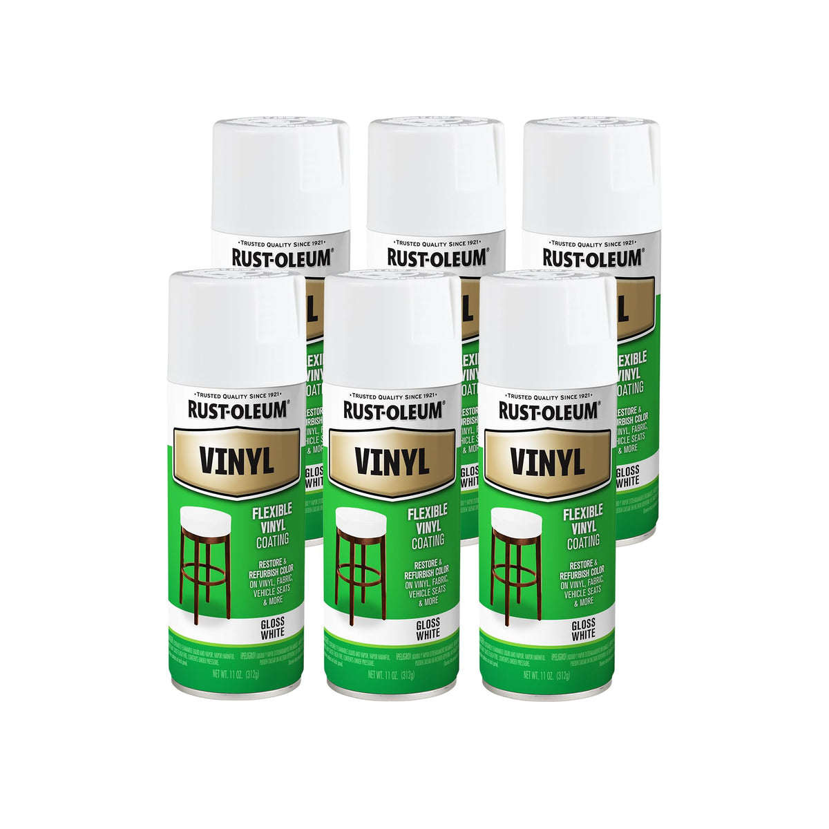 Rust-Oleum White / 12 Ounce (Pack of 6) / 1 Spray Paint