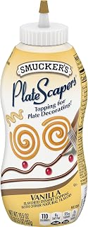 Smucker's 12 Pack Plate Scapers Dessert Topping, Vanilla, 19.5 Ounce (Pack of 12)