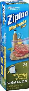 Ziploc Marinade Bags, Half Gallon (24-Count (Pack of 12))
