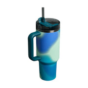 STANLEY Turquoise Pattern (Coastal Teal) / 40 Ounces / Quencher H2.0 FlowState Tumbler Tumblers