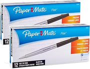 Paper Mate 8330152 Flair Porous Felt Tip Pens, Ultra-Fine Point, Black, 24-Pack