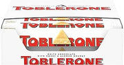 Toblerone White Chocolate Bar with Honey and Almond Nougat, 20 Bars | Bulk Chocolate
