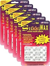 FPC StikkiWorks StikkiWAX Adhesive Bars/Sticks, 6.40 x 4.20 x 1.60-Inch, Clear, 12 Per Pack, 6 Packs (STK02010-6)