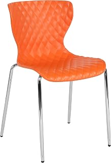 Flash Furniture Executive Office Chair, Orange | Waterfall Seat, 360° Swivel, Height Adjustable, Commercial Grade