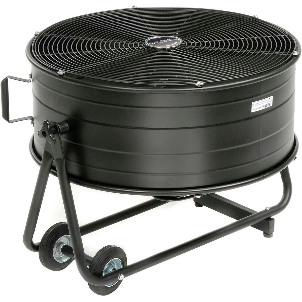 24" Diameter Portable Tilt Drum Blower Fan by Global Industrial – 13.25"L x 30"W x 30.5"H, Alloy Steel, Black, Model MI0820R