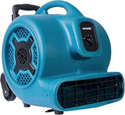 XPOWER P-830H Pro 1 HP 3600 CFM Centrifugal Air Mover, Carpet Dryer, Floor Fan, Blower, Telescopic Handle and Wheels, for Water Damage Restoration, Janitorial, Plumbing, Home Use