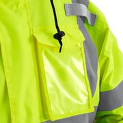 Hi-Vis Safety Bomber Jacket by Global Industrial – Polyester Quilted Lining, Lime Green, Model 641644LS