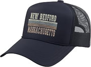 Retro New Bedford Massachusetts Trucker Hat with Adjustable Mesh Back