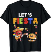 Lets fiesta funny taco pepper mexican party cinco de mayo T-Shirt