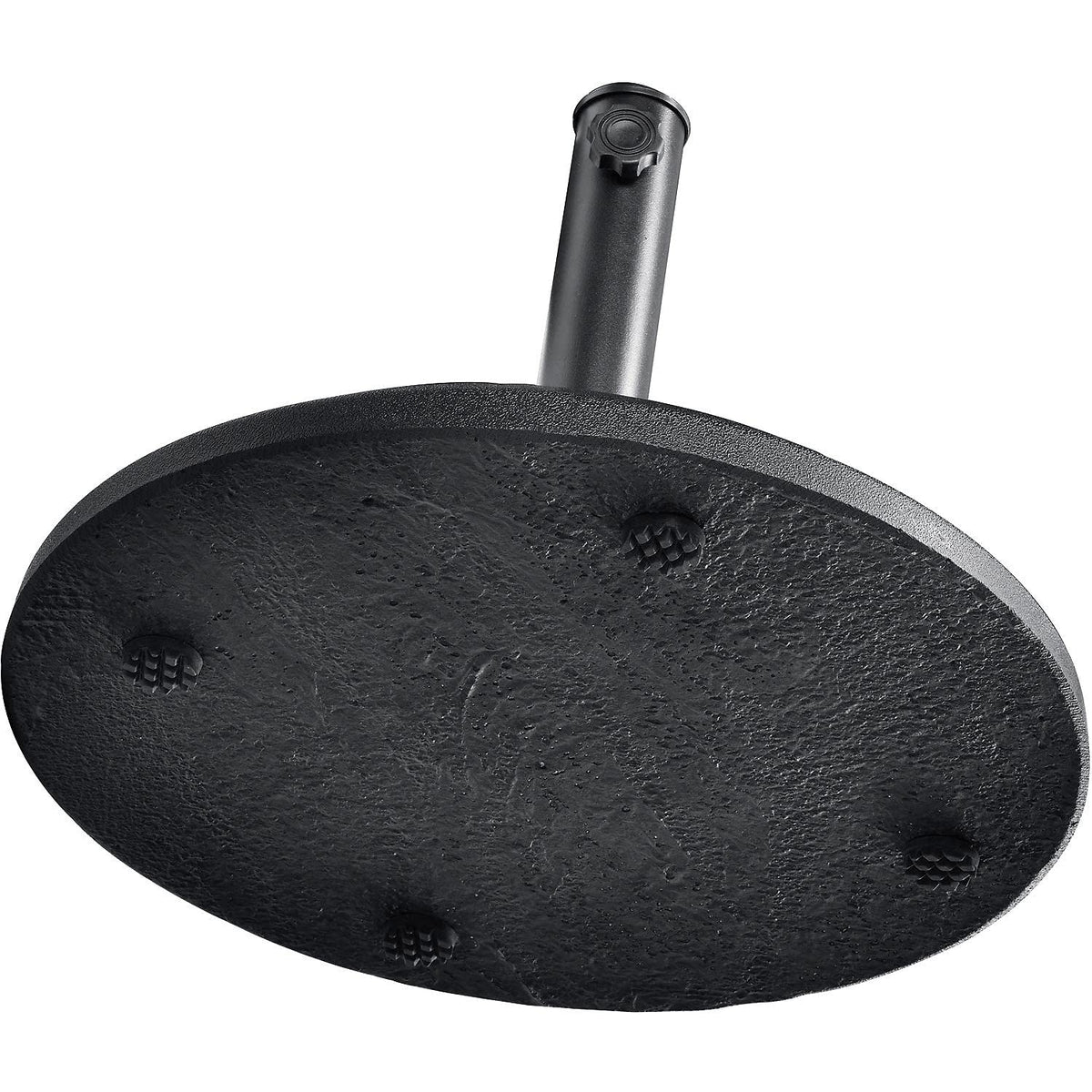 Concrete Umbrella Base by Global Industrial – 18"L x 18"W x 13.5"H, Concrete, Black, Model 695474
