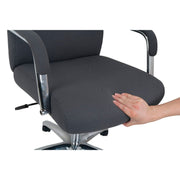 High Back Fabric Task Chair by Global Industrial – Textile, Gray, Model 81157M