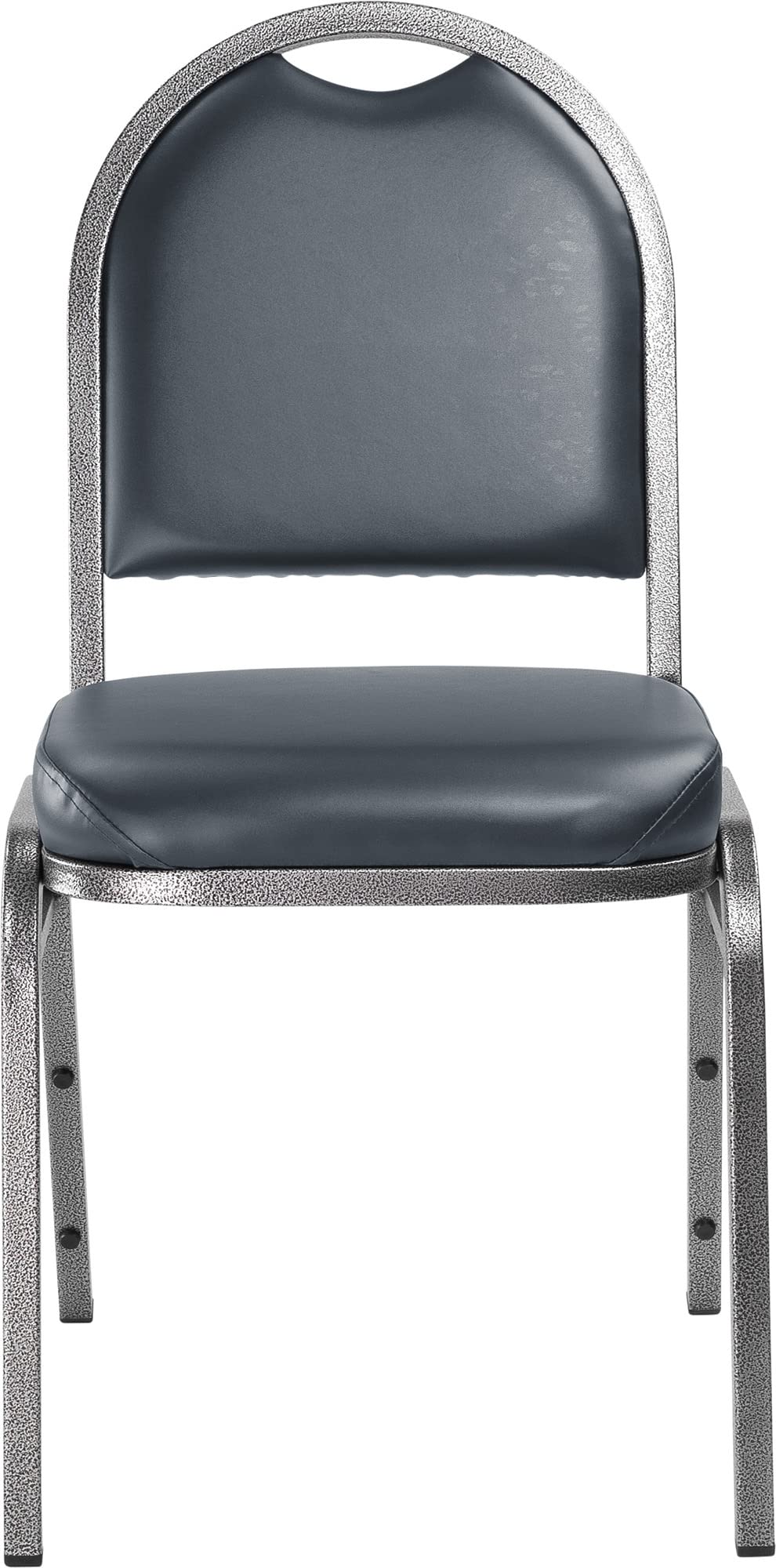 Dome Vinyl Upholstered Padded Stack Chair Midnight Blue by National Public Seating – Vinyl, Midnight Blue, Model 9204-SV