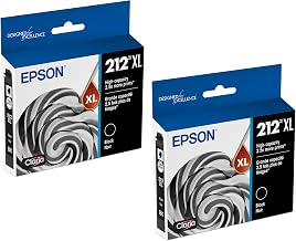 Epson 212XL Black Ink Cartridge 2/Pack Bundle | Works with XP-4100, XP-4105, WF-2830, WF-2850
