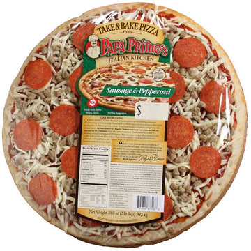 Papas Primos Large Pepperoni and Sausage Pizza by Papa Primos – 35 ounce