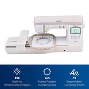 Innov-ís Sewing and Embroidery Machine with Wireless Capability by Brother – Metal, White, Model NQ3550W