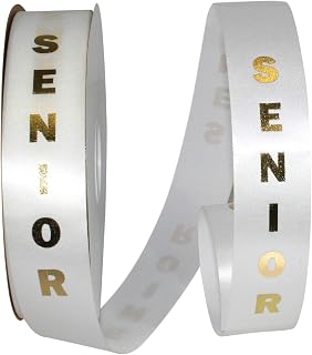 Reliant Ribbon Senior Satin Ribbon, 1-3/8 Inch X 100 Yards, White/silver