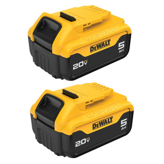 20V MAX 5 Ah Lithium Ion Battery 2-Pack () by DEWALT – 20V MAX, Plastic, Black/Yellow, Pack of 2, Model DCB205-2