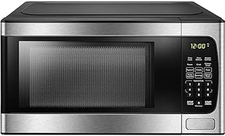 Danby DBMW0924BBS 0.9 cu. ft. Countertop Microwave in Stainless Steel 6 Convenient Auto Cook Options including Popcorn, Potato, Pizza