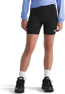 The North Face Girls' Flex Tight Shorts - Breathable Athletic Shorts for Kids, Moisture Wicking Fabric, Wide Waistband