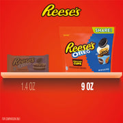 OREO® Miniatures Milk Chocolate and White Creme Peanut Butter Cups by Reese's – 9 Ounce (Pack of 1), Milk Chocolate, White