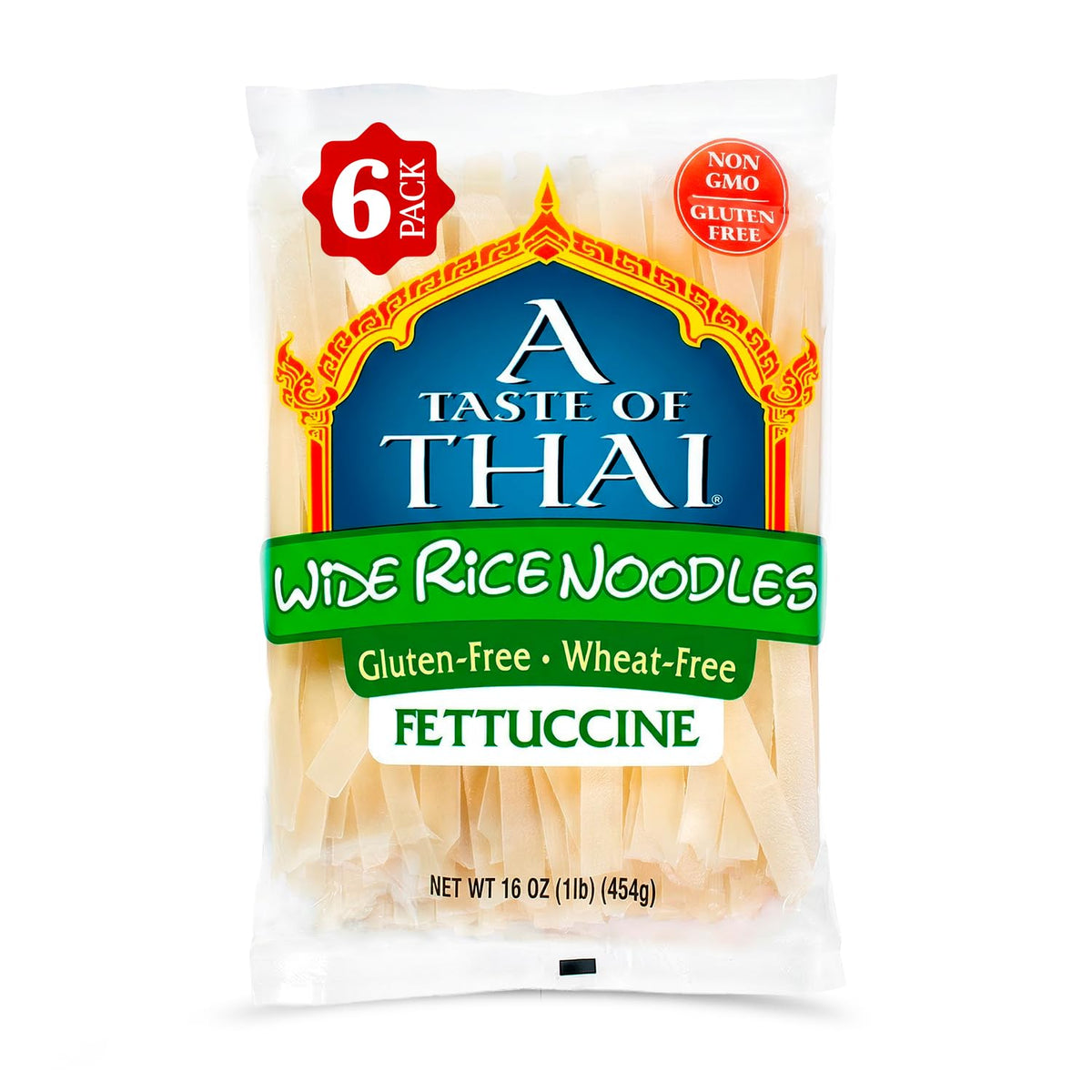 A Taste of Thai Fettuccine / 16 Ounce (Pack of 6) / Wide Noodle