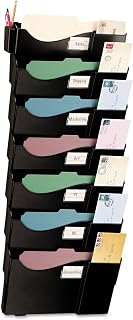 Officemate 21726 Grande Central Wall Filing System, Seven Pockets, 16 5/8 x 4 3/4 x 38 1/4, Black