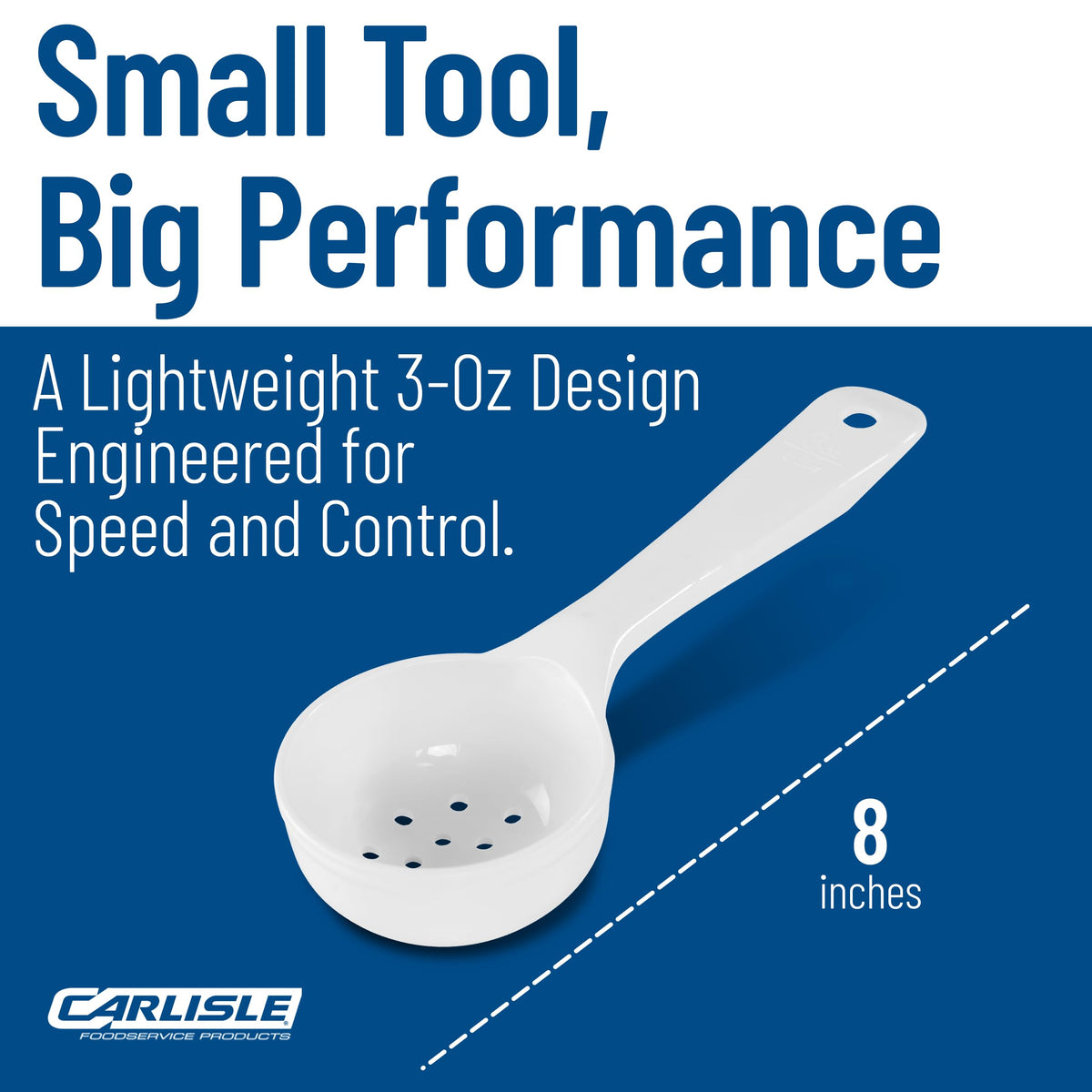Carlisle FoodService Products 3 Ounces / White / Pack of 1 Cooking Spoons
