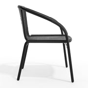 Flash Furniture Black / Set of 1 / Contemporary Patio Dining Chairs