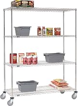 Nexel Stainless Steel Wire Shelf Truck, 72x18x69, 1200 Lb. Capacity