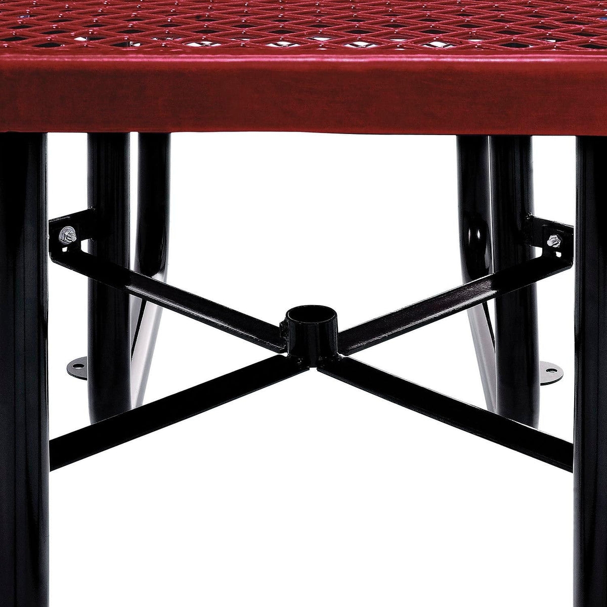 Global Industrial Red / 81D x 81W x 29.5H in / Industrial Picnic Tables