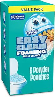 Scrubbing Bubbles Easy Clean Foaming Toilet Bowl Cleaner, Easy Toilet Drop In Powder Pouches, 100g (5 Pouches)