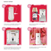 Automatic Spray Air Freshener Refill | Blooming Peony and Cherry - 269 ml Each (Pack of 3) by Glade – White with Pink and Red Accents, Pack of 3, Model 692637