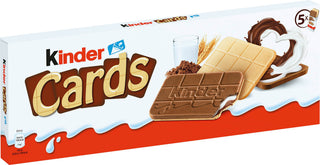 Cards, Chocolate Snack Bars, 2 Packs, 128g Each by Kinder – 4.5 Ounce (Pack of 2), Pack of 2, Model 6584