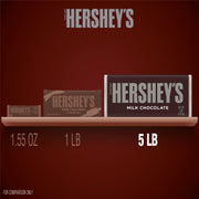 Milk Chocolate Candy Bar by HERSHEY'S – 80 Ounce (Pack of 1), Brown, Model 36300