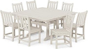 Polywood Traditional Garden 9-Piece Farmhouse Dining Set (Sand)
