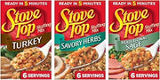 Kraft Stove Top Stuffing Mix Pack – Savory Herbs, Traditional Sage & Turkey (2 Each), 6 oz, 6 Count (Variety Pack)