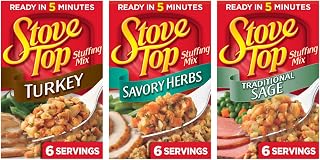 Kraft Stove Top Stuffing Mix Pack – Savory Herbs, Traditional Sage & Turkey (2 Each), 6 oz, 6 Count (Variety Pack)