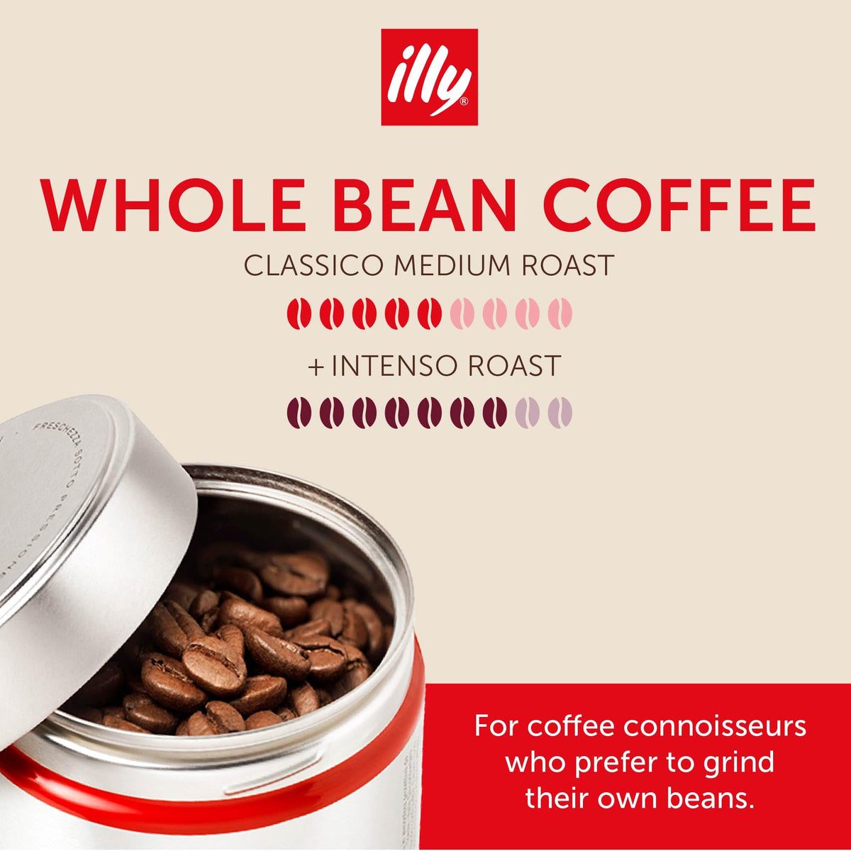 illy Classico/Intenso / 8.8 Ounce (Pack of 6) / Whole Bean Coffee